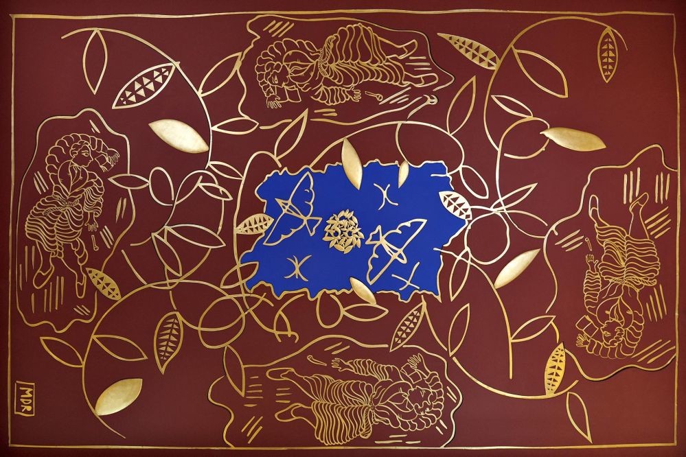 Plafond Fleurs du mal Marco Del Ré Le Charles