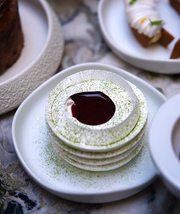 Matcha latte givré / Griotte